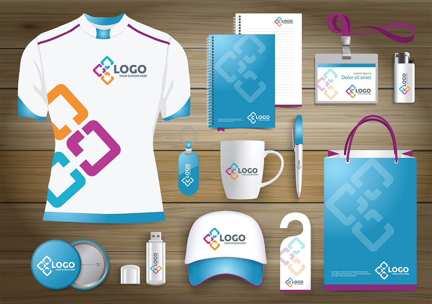 Assorted promotional items in 1 image