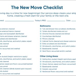 MaidPro New Move Checklist (8.5" x 11")