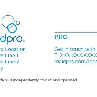 MaidPro Pro business card side 1