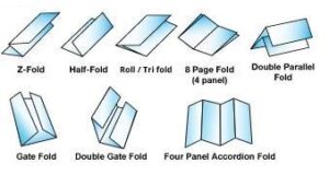 Different styles of Brochure Folds