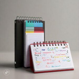 An image showing the difference between notebooks vs. notepads