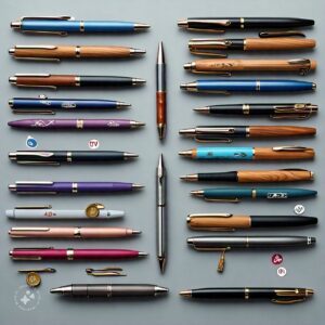 A set of branded pens